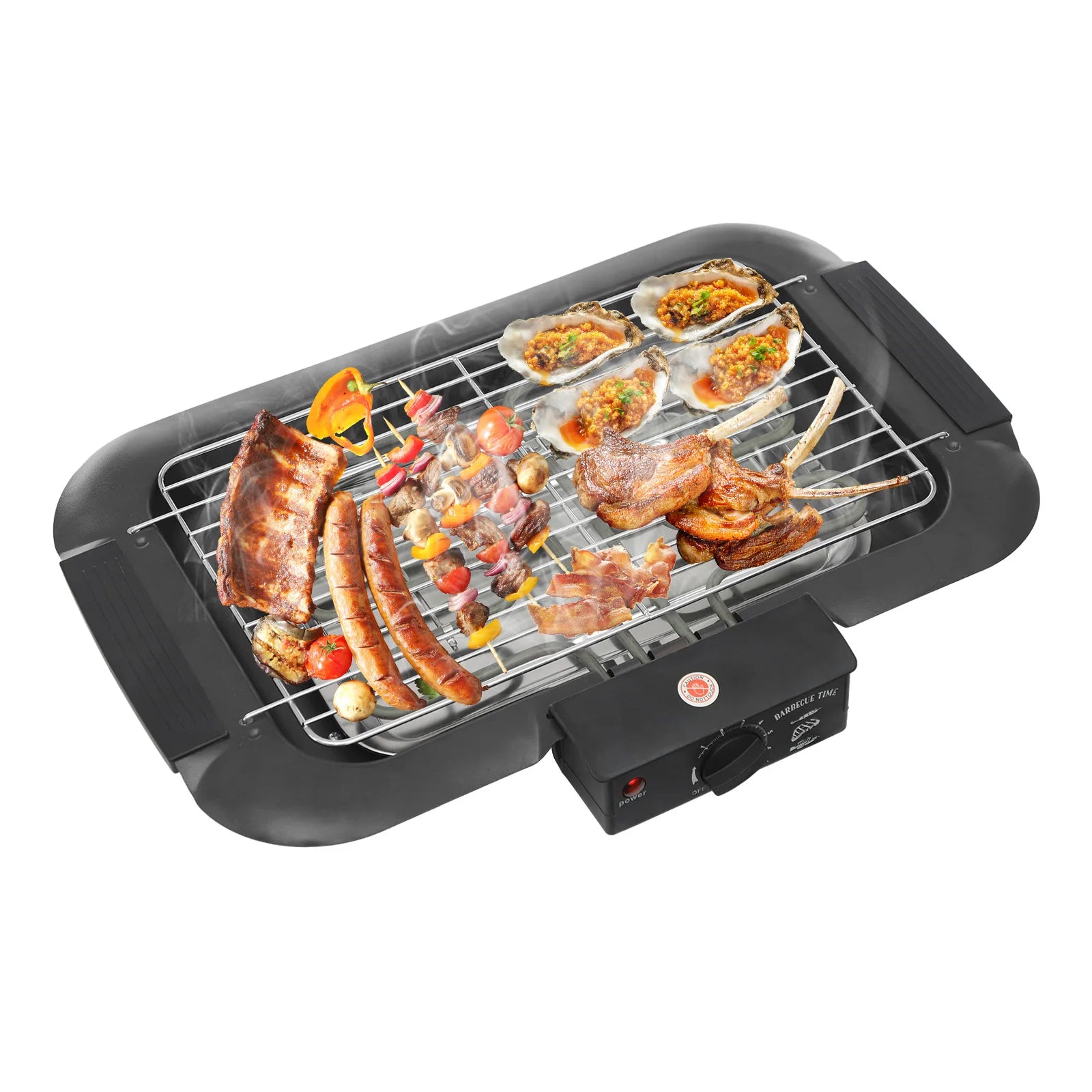 Elektrogrill, 2000 W, 6 Gänge, elektrischer Tischgrill, leichter Arbeitsplatten-Grill So ist Leben