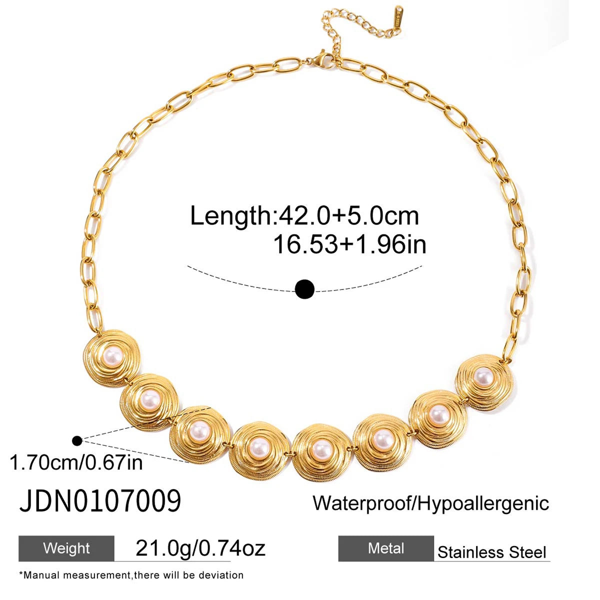 Youthway Elegant Pearl Necklace For Women 18K Gold Plated Stainless Steel Cross Star Heart Pendant Necklace Fashion Jewelry Gift So ist Leben