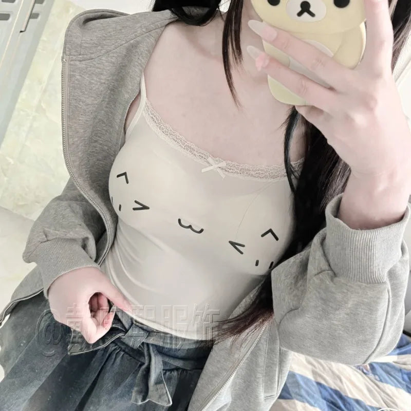 Hello‑Kitty Camis Top im modernen Cartoon Stil