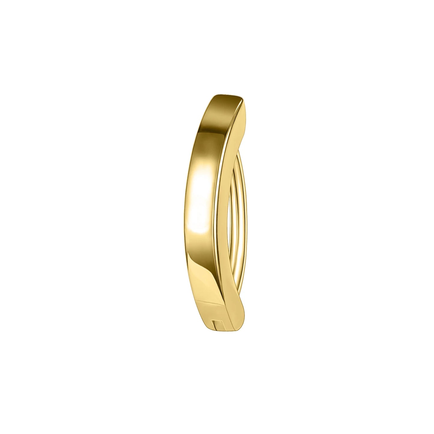 ZS 1 PC 14G/16G Edelstahl Clicker Bauchnabel Ring Frauen Gold Farbe Reverse gebogene Nabel Barbell Körper Schmuck 8/10/12 MM So ist Leben