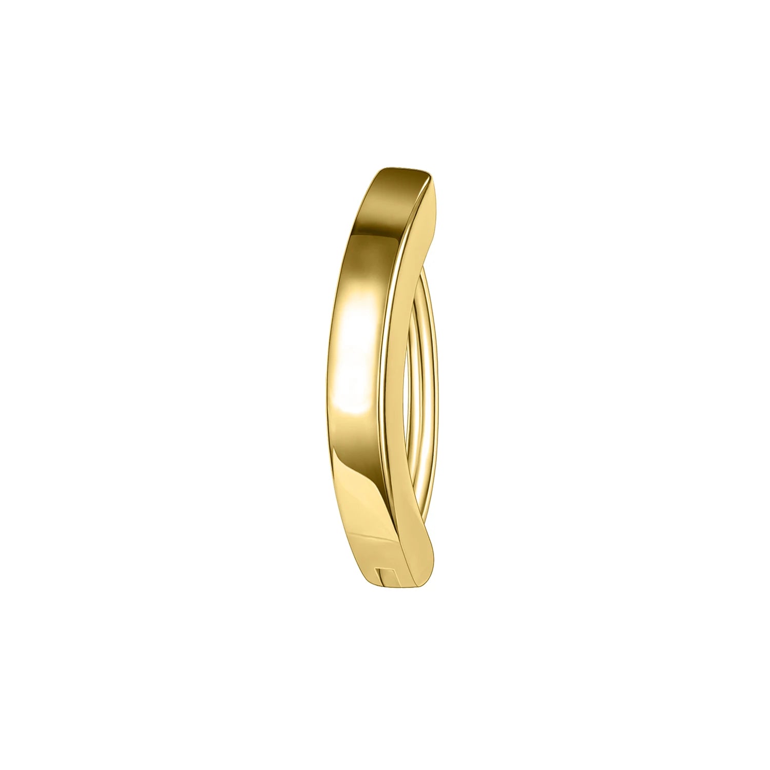ZS 1 PC 14G/16G Edelstahl Clicker Bauchnabel Ring Frauen Gold Farbe Reverse gebogene Nabel Barbell Körper Schmuck 8/10/12 MM So ist Leben