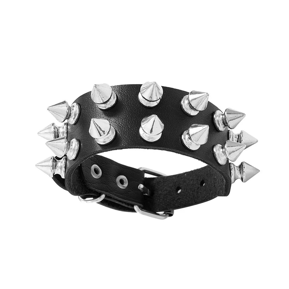 Punk Niet Stern PU Leder Armband Für Frauen Männer Hip Hop Gothic Dark Girl Rock Schmuck Anhänger Liebe Kette Hip Hop Zubehör So ist Leben