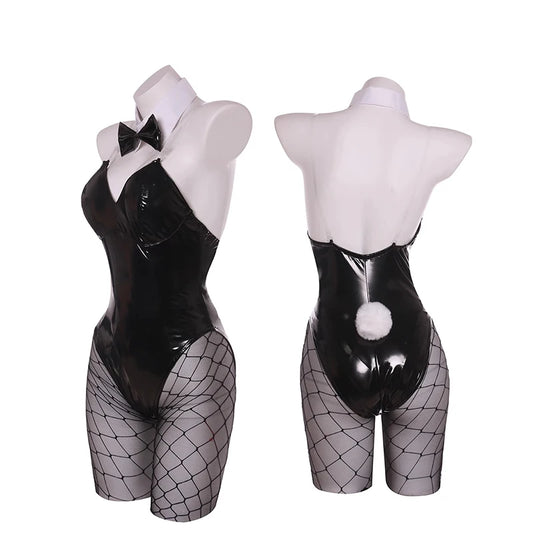 ROLECOS Spiel Rot Schwarz Bunny Anzug Frauen Elastische Leder Stoff Sexy Cosplay Anzug Halloween Weihnachten Overalls So ist Leben