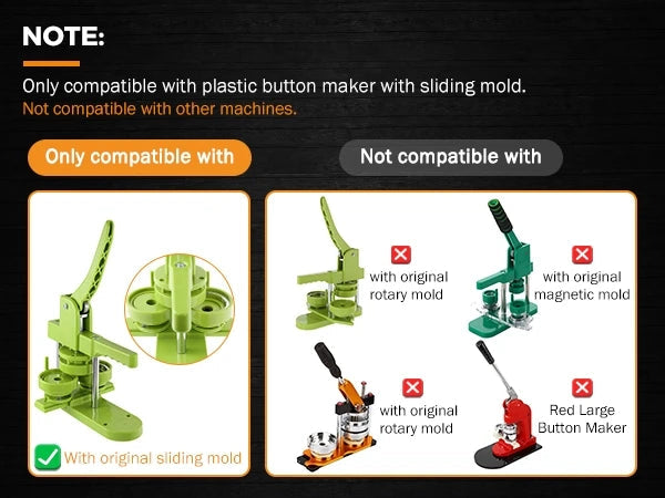 Button Badge Maker Formen DIY Pin Button Maker Pressmaschine Teile Abzeichen Punch Press Formen für Button Maker der Serie DC108 So ist Leben
