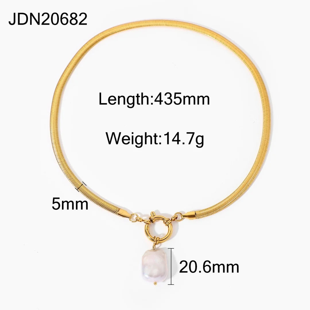 Youthway Elegant Pearl Necklace For Women 18K Gold Plated Stainless Steel Cross Star Heart Pendant Necklace Fashion Jewelry Gift So ist Leben