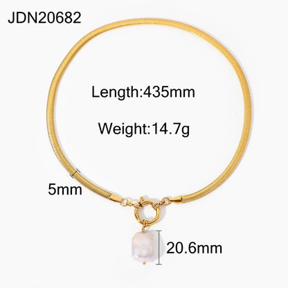 Youthway Elegant Pearl Necklace For Women 18K Gold Plated Stainless Steel Cross Star Heart Pendant Necklace Fashion Jewelry Gift So ist Leben