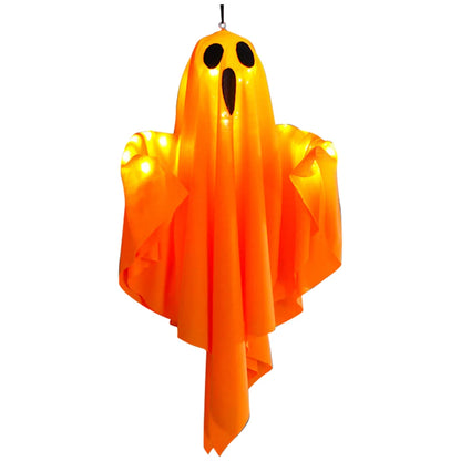 Halloween glühenden weißen Geist führte hängende Geister Horror Requisiten mit Lichterkette Indoor Outdoor Spukhaus Halloween Dekoration So ist Leben