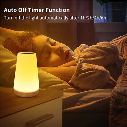 Nachtlicht mit 13 Farbwechseln, RGB-Fernbedienung, Touch-dimmbare Lampe, tragbare Tisch-Nachttischlampen, wiederaufladbare USB-Nachtlampe So ist Leben