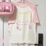 Japanisches Grunge Cartoon T‑Shirt für Frauen - So ist Leben