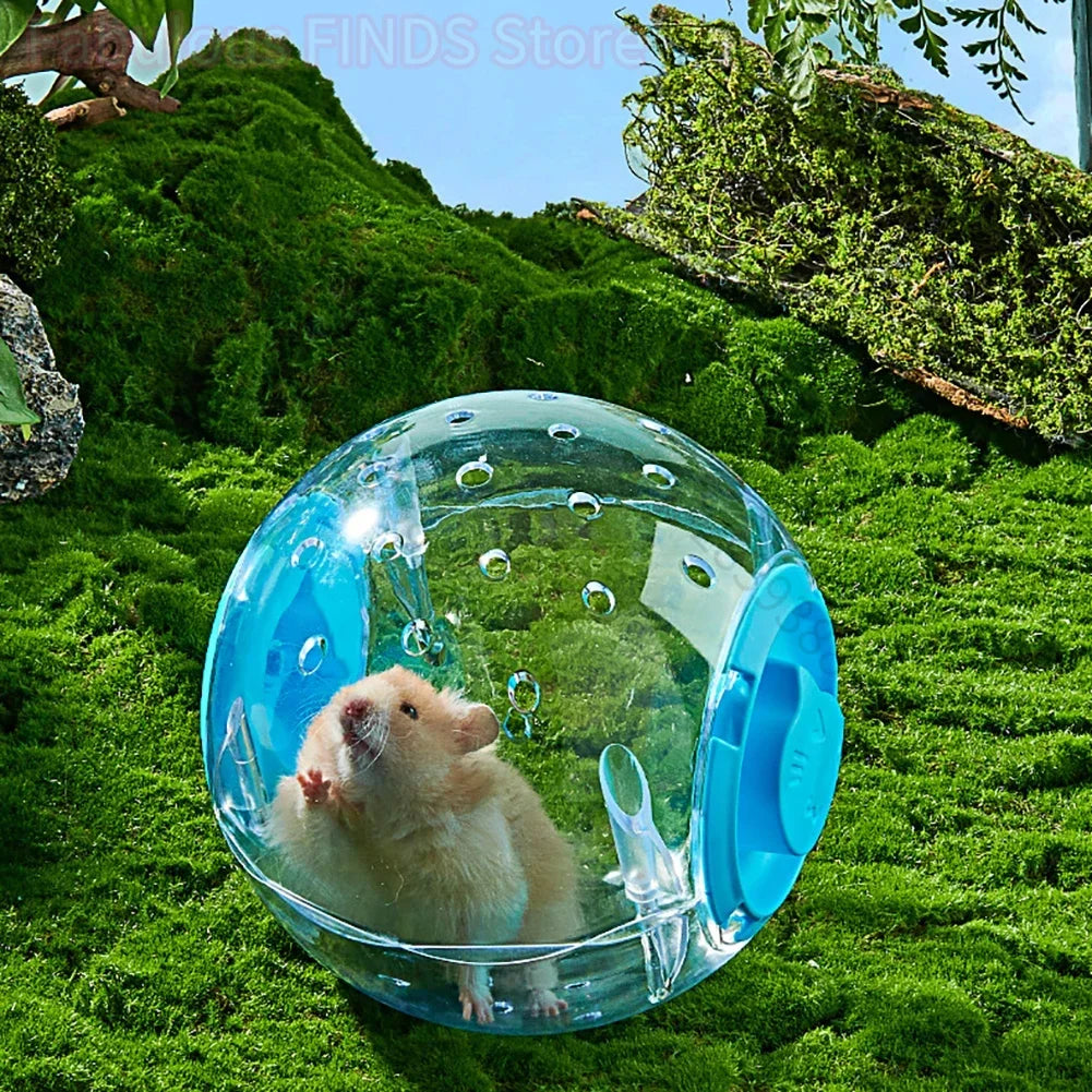 Hamster-Übungsball, transparentes Hamster-Laufballrad mit Zugseil für kleine Tiere, Heimtierbedarf, 14 cm/18/ cm So ist Leben
