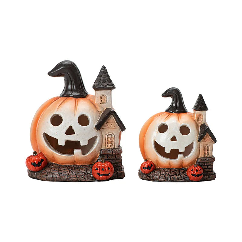 Halloween Horror Kürbis Spukhaus Dekorationen Harz Ornamente Home Desktop Ornamente Festliche Dekorationen So ist Leben