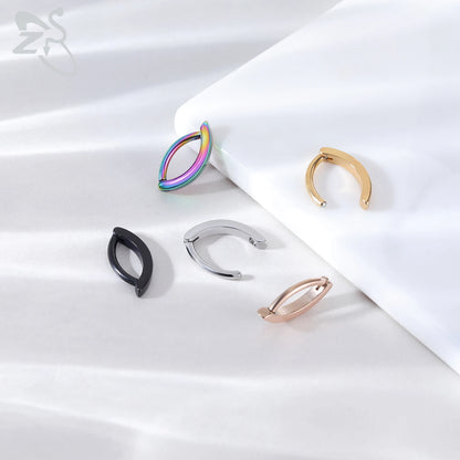 ZS 1 PC 14G/16G Edelstahl Clicker Bauchnabel Ring Frauen Gold Farbe Reverse gebogene Nabel Barbell Körper Schmuck 8/10/12 MM So ist Leben