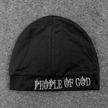Retro Gothic Brief bestickt Pullover Hut personalisierte hübsche Kopfbedeckung Dekoration So ist Leben
