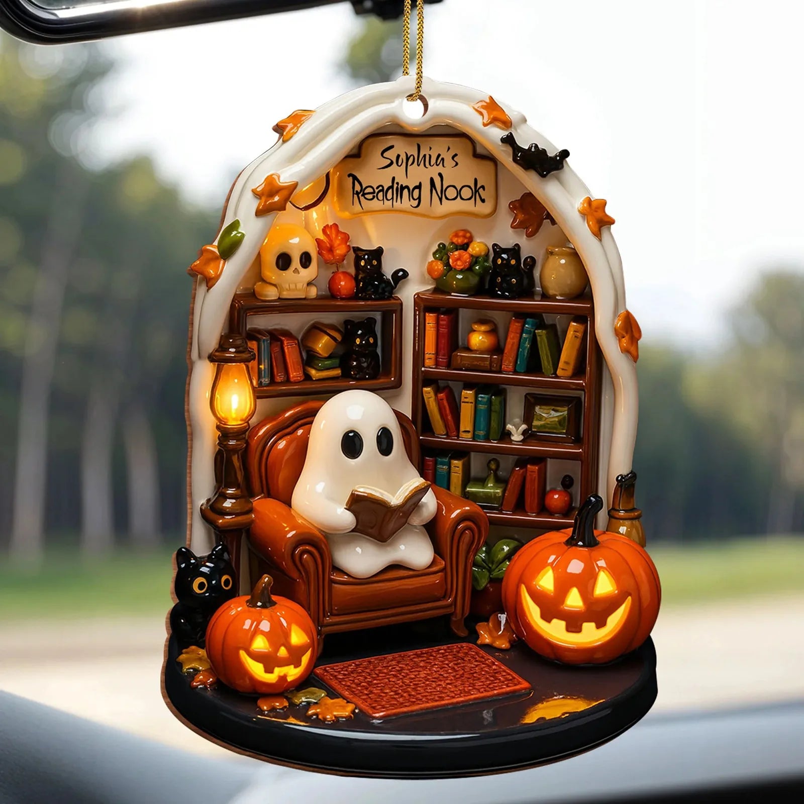 Halloween Geist Lesen 2D Flache Ornamente Festival Atmosphäre Thema Party Dekorative Lieferungen Kreative Hause Dekorative Geschenk So ist Leben