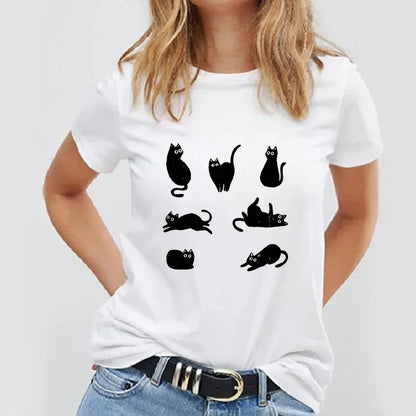 Lässiges Basic-T-Shirt mit schlichtem Design und Panda-Print - So ist Leben