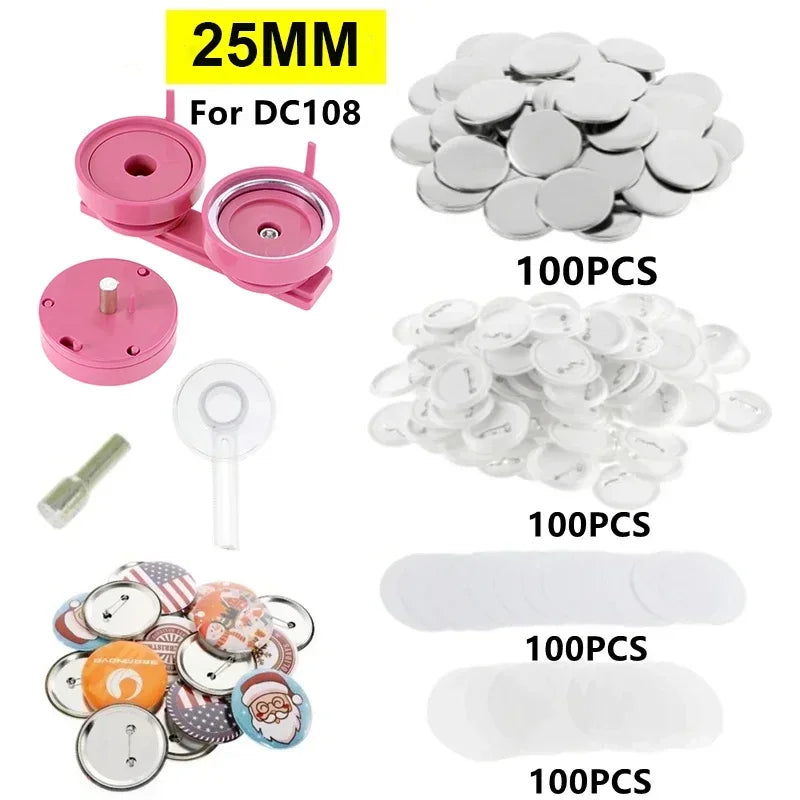 Button Badge Maker Formen DIY Pin Button Maker Pressmaschine Teile Abzeichen Punch Press Formen für Button Maker der Serie DC108 So ist Leben
