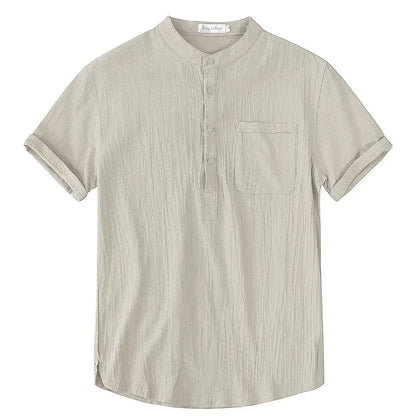 Kurzarm-T-Shirts aus Baumwolle und Leinen für Herren - So ist Leben