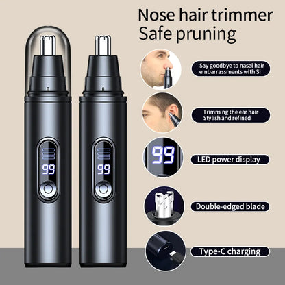 Mini-Taschen-Nasenhaarschneider, schmerzloser Haarschneider, Nasenohren, Haar, Augenbrauen, wasserdicht, tragbarer Trimmer für Männer und Frauen So ist Leben