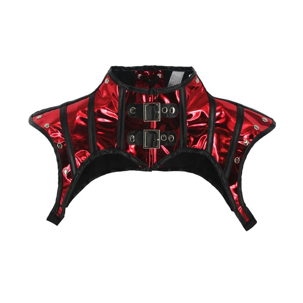 Gothic Punk Cosplay Schal High Neck Kordelzug Zurück Retro Schal Mittelalterlichen PU Leder Halloween Korsett Crop Top Kostüme So ist Leben