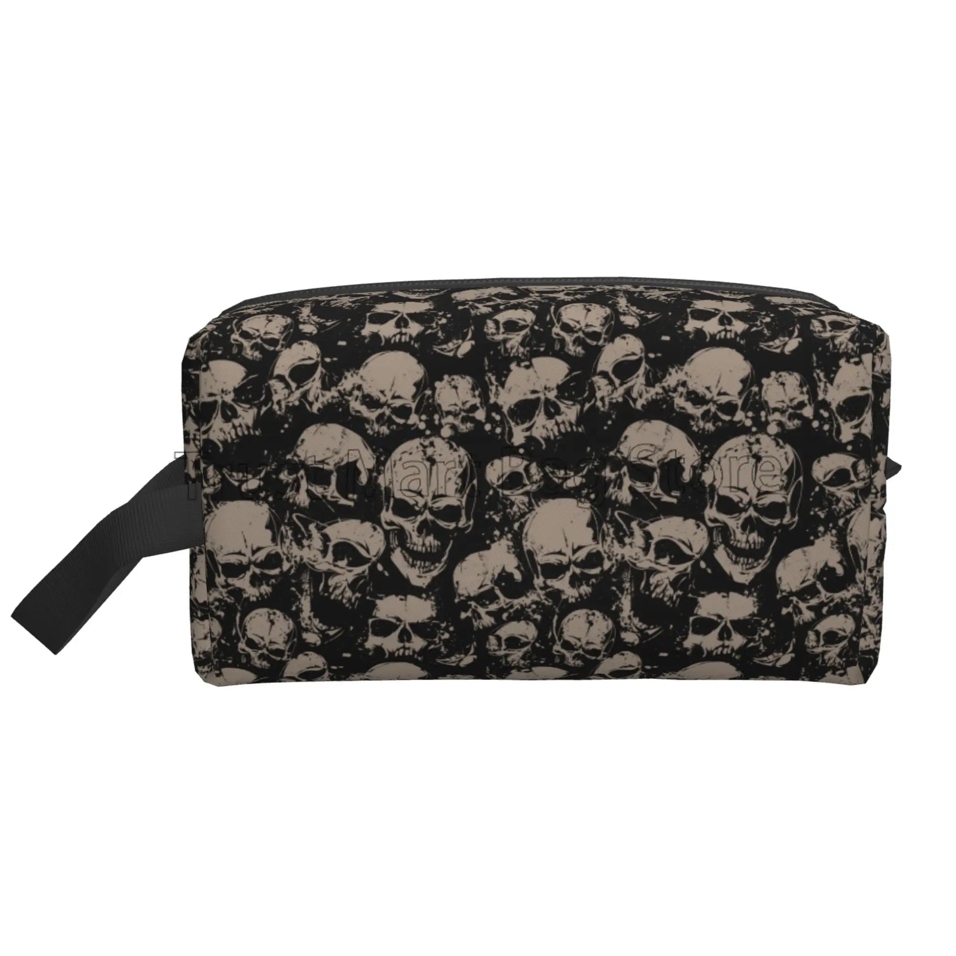 Gothic Frauen reisen Make-up Tasche Veranstalter Vintage Grunge Schädel Kosmetik tasche tragbare große wasserdichte Kultur beutel Zubehör So ist Leben