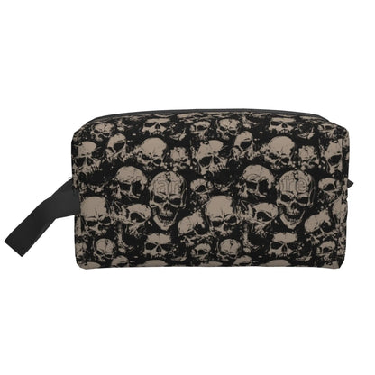 Gothic Frauen reisen Make-up Tasche Veranstalter Vintage Grunge Schädel Kosmetik tasche tragbare große wasserdichte Kultur beutel Zubehör So ist Leben