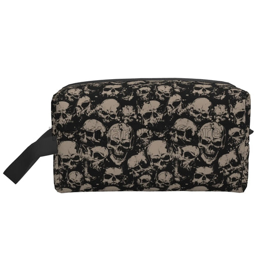 Gothic Frauen reisen Make-up Tasche Veranstalter Vintage Grunge Schädel Kosmetik tasche tragbare große wasserdichte Kultur beutel Zubehör So ist Leben