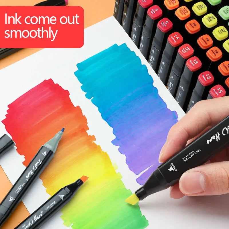24-168 farbige Marker Stifte Set Manga Pinsel Stift Zeichnung Skizze Kawaii Kunst Schulbedarf Schreibwaren Farbe Schriftzug Marker So ist Leben
