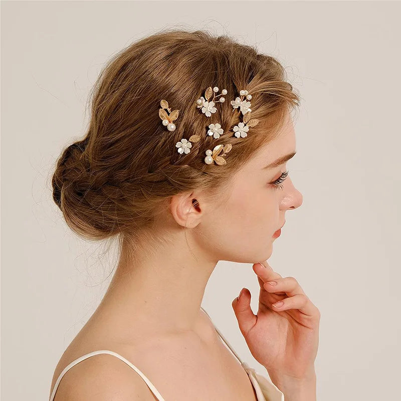 5 teile/paket Blume Clip Hochzeit Haarnadel Exquisite Hochzeit Haar Schmuck Braut Zubehör Frauen Haar Strap Perle Hochzeit Haar Kamm So ist Leben