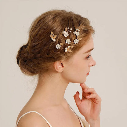 5 teile/paket Blume Clip Hochzeit Haarnadel Exquisite Hochzeit Haar Schmuck Braut Zubehör Frauen Haar Strap Perle Hochzeit Haar Kamm So ist Leben