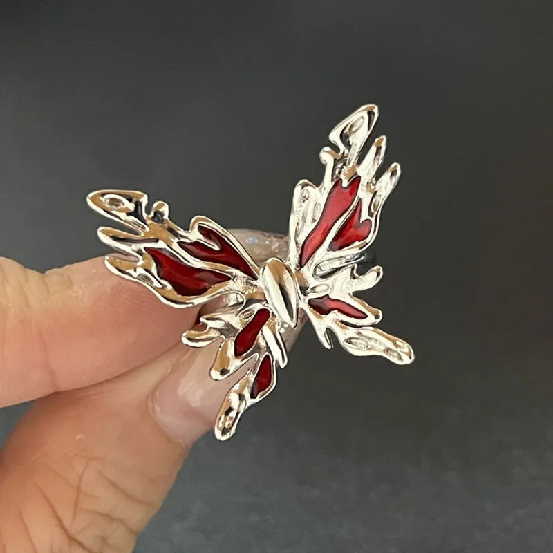 Y2K Kristall Ringe Kpop Herz Einstellbare Ring Unregelmäßige Geometrie Punk Vintage Ringe Set für Frauen Mädchen Neue Mode Schmuck So ist Leben
