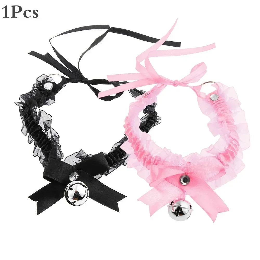 Nette Mode Kreative Frauen Gothic Einfache Sexy Spitze Kragen Anhänger Bogen Knoten Glocke Choker Halskette Kleid Mädchen Partei Schmuck So ist Leben
