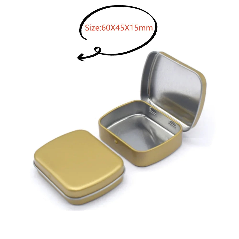 Neue quadratische Blech-Aufbewahrungsboxen Kleine Metall-Aufbewahrungsbox Silber Schmuck Schlüssel Münzen Metallbox Blechdose Hochzeit Süßigkeiten Aufbewahrungsdose So ist Leben