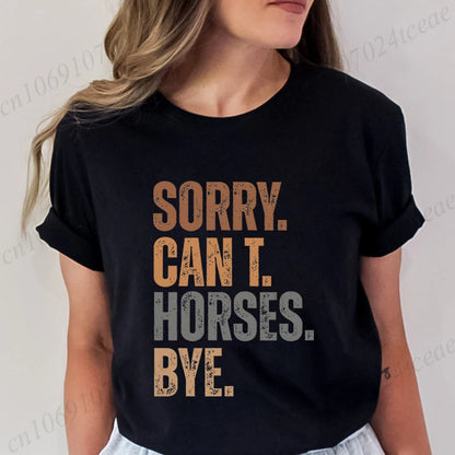 New Fashion Men Women T Shirt Horse Heartbeat Design Adults Children's Clothing Fashion Harajuku Horse Lover Tee T-Shirt Gifts So ist Leben