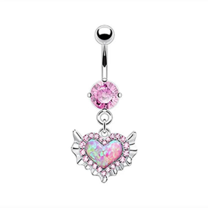 Herzförmiger Nabelring Ornament Wassertropfen 14G Bauchnabelpiercing Langhantel Anhänger Bauch Nombril Piercing Damenschmuck So ist Leben