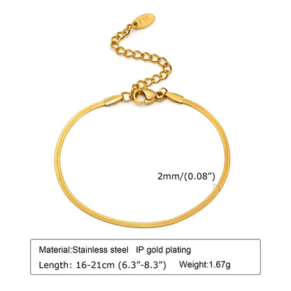 Dünnes Gliederarmband für Damen, Edelstahl 18K Vergoldet, Wasserfeste Zarte Stapelbare Handgelenkskette So ist Leben