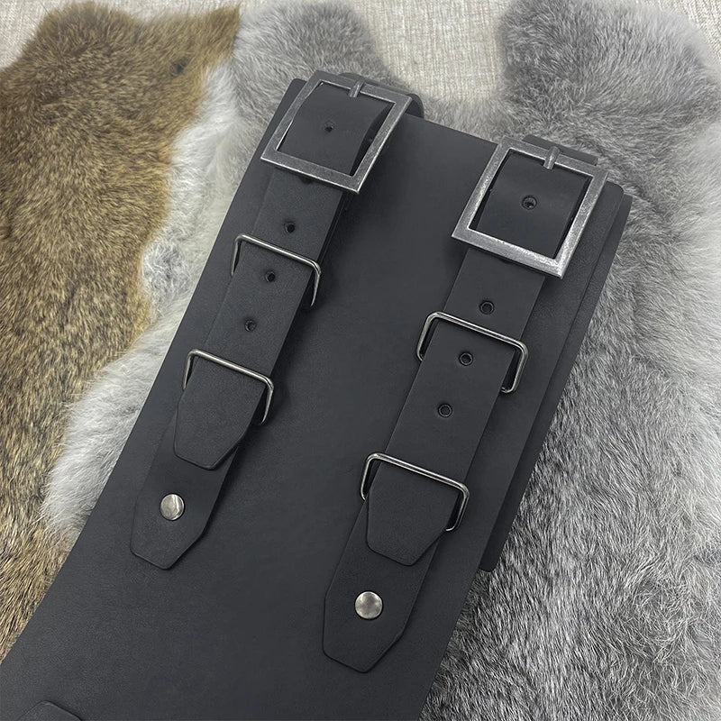 Mittelalter licher Wikinger Ritter breiter Gürtel Kunst pelz Pu Leder Hüftgurt Gothic Nordic Viking Renaissance Rüstung Cosplay Bühne Requisiten So ist Leben