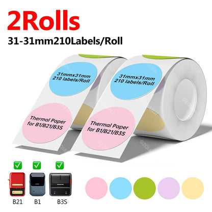 2 Rollen Niimbot B1 B21 B3S Etiketten-selbstklebendes Aufkleberpapier für Etikettendrucker, automatisches Klebepapier, Namenskarte, stationäre Markierung So ist Leben