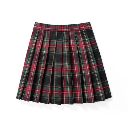 Sommer Frauen Hohe Taille Gefaltete Plaid Röcke Mini Tennis Rock Harajuku JK Japanische Schuluniform Kurze A-Line Mini Rock Mädchen So ist Leben