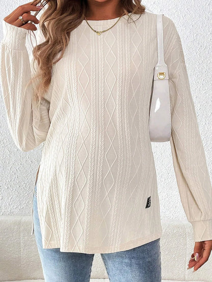 Umstandskleidung für Schwangere, Schwangerschaftskleidung, Rundhals-Langarmshirt für Schwangere, bequemes T-Shirt So ist Leben