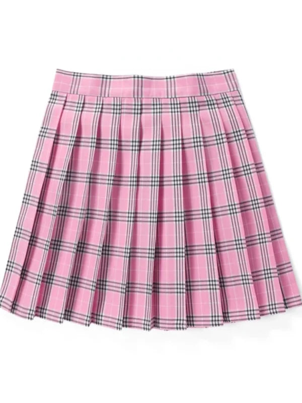 Sommer Frauen Hohe Taille Gefaltete Plaid Röcke Mini Tennis Rock Harajuku JK Japanische Schuluniform Kurze A-Line Mini Rock Mädchen So ist Leben