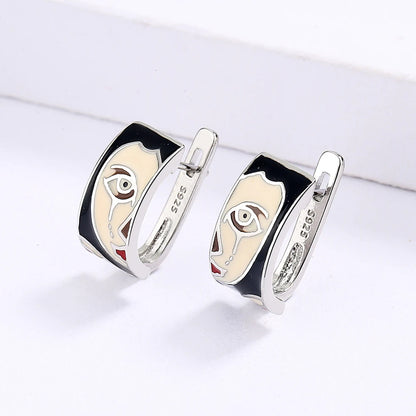 Übertriebene Damen-Ohrringe, Horror-Gesicht-Ohrringe, modischer Party-Schmuck, Halloween-Schmuck, lustiges Geschenk, Ohrringe für Frauen So ist Leben