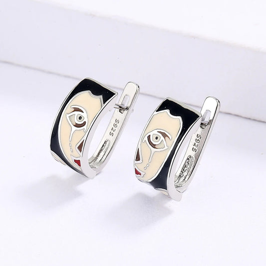 Übertriebene Damen-Ohrringe, Horror-Gesicht-Ohrringe, modischer Party-Schmuck, Halloween-Schmuck, lustiges Geschenk, Ohrringe für Frauen So ist Leben