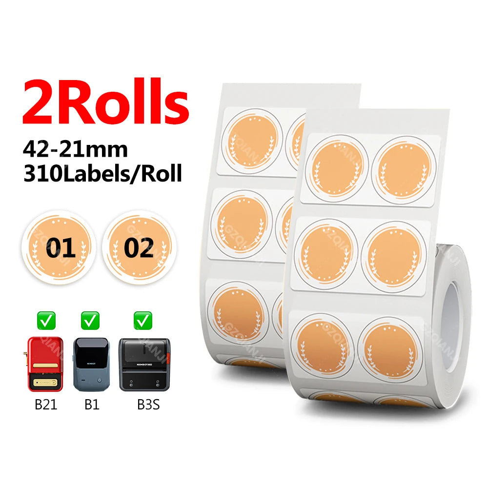 2 Rollen Niimbot B1 B21 B3S Etiketten-selbstklebendes Aufkleberpapier für Etikettendrucker, automatisches Klebepapier, Namenskarte, stationäre Markierung So ist Leben