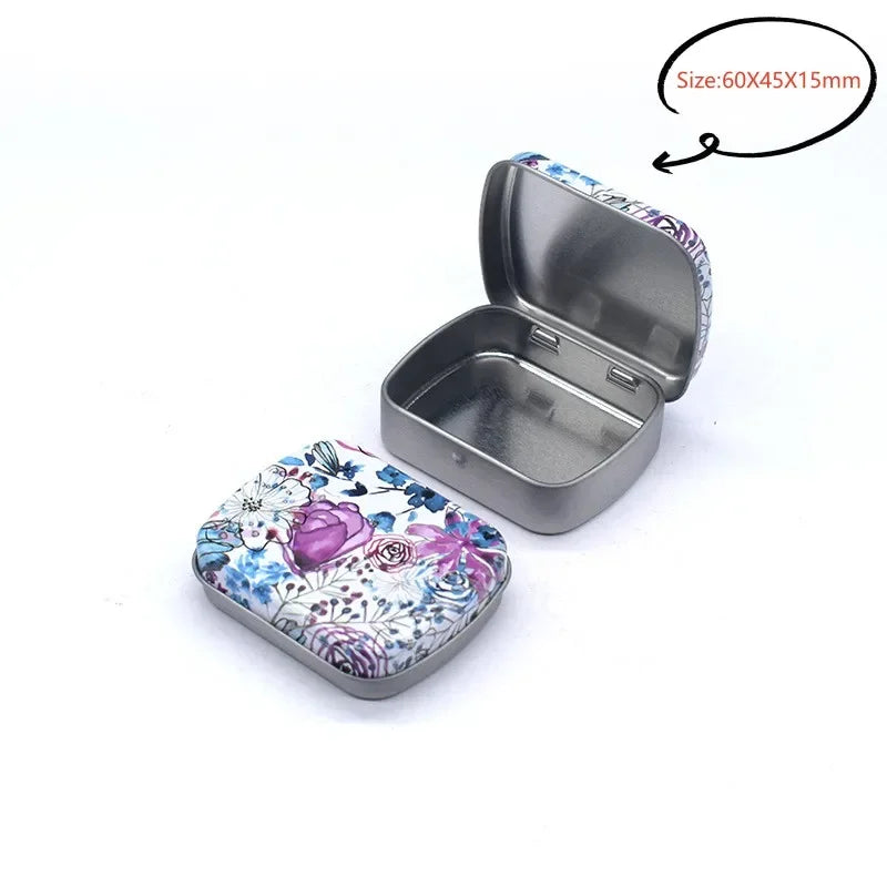 Neue quadratische Blech-Aufbewahrungsboxen Kleine Metall-Aufbewahrungsbox Silber Schmuck Schlüssel Münzen Metallbox Blechdose Hochzeit Süßigkeiten Aufbewahrungsdose So ist Leben