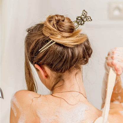 18 Stück/Packung Retro dekorative Haarnadel für Frauen, bronzefarben, Damen-Haarnadel So ist Leben