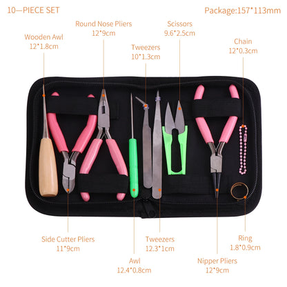 Hohe Qualität DIY Schmuck Machen Werkzeug Kits Zangen Sets Runde Nase Zange Seite Schneiden Zangen Draht Cutter Schere Perlen Pinzette So ist Leben