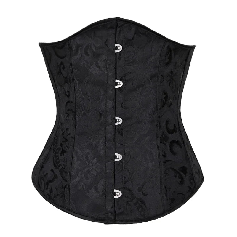 Unterbrustkorsett Floral Push Up Boned Bustier Gothique Korsett für Frauen Front Busk Gorset Korse Sexy Frauen Gothic Korsett So ist Leben