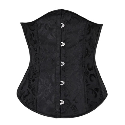 Unterbrustkorsett Floral Push Up Boned Bustier Gothique Korsett für Frauen Front Busk Gorset Korse Sexy Frauen Gothic Korsett So ist Leben
