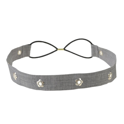 Punk Mädchen Stoff Hohl Elastisches Stirnband Metall Rock Personalisierte Hohl Ösen Haarband Casual Sport Stirnbänder Haar Zubehör So ist Leben