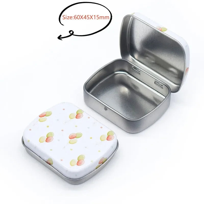 Neue quadratische Blech-Aufbewahrungsboxen Kleine Metall-Aufbewahrungsbox Silber Schmuck Schlüssel Münzen Metallbox Blechdose Hochzeit Süßigkeiten Aufbewahrungsdose So ist Leben